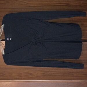 Maternity Black Long Sleeve Top. Runs Small. Silky Material